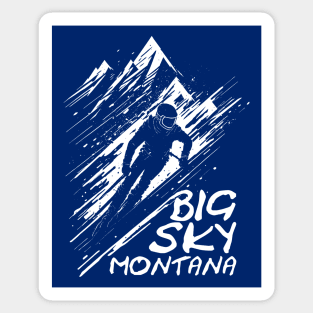 Big Sky Montana Skiing Graphic Art Sticker